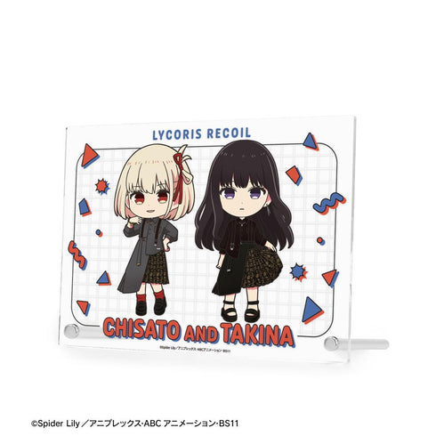 『リコリス・リコイル』meagratiaコラボ 錦木千束&井ノ上たきな ちびキャラ A5アクリルパネル ver.A